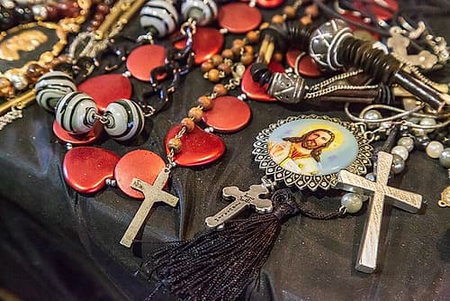 Romania-Bucharest Demetrius Church-Religious items and implements Art Print